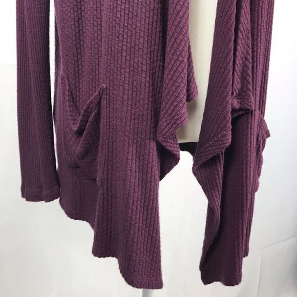 VELVET BY GRAHAM & SPENCER Burgundy Thermal Drape Cardigan. Medium. Women’s. - Picture 6 of 6